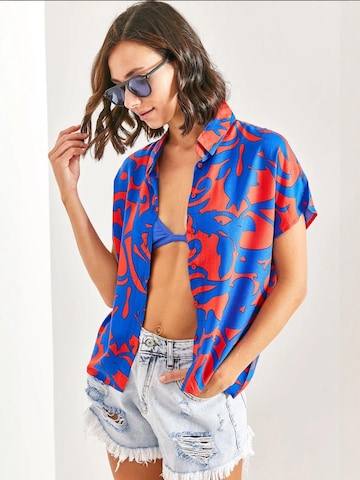 Bianco Lucci Blouse in Blauw