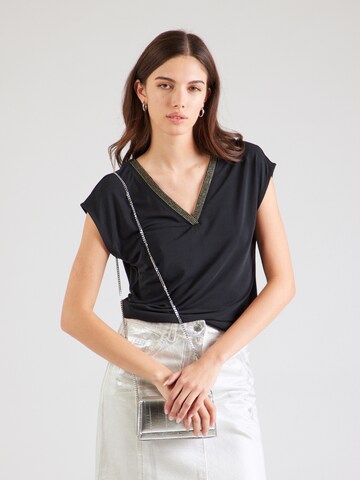 b.young T-Shirt 'PERL' in Schwarz: Vorderseite