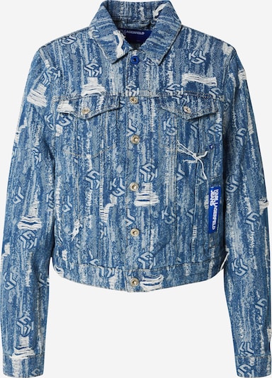 KARL LAGERFELD JEANS Přechodná bunda - modrá džínovina / offwhite, Produkt
