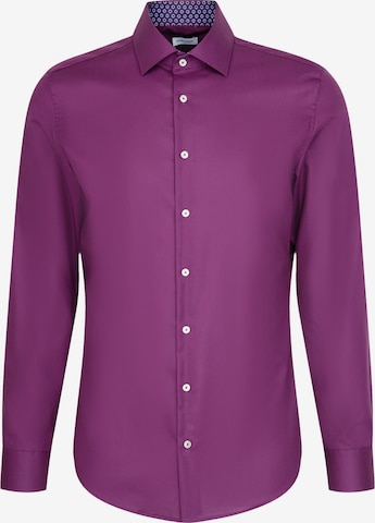 SEIDENSTICKER Button Up Shirt 'Schwarze Rose' in Purple: front