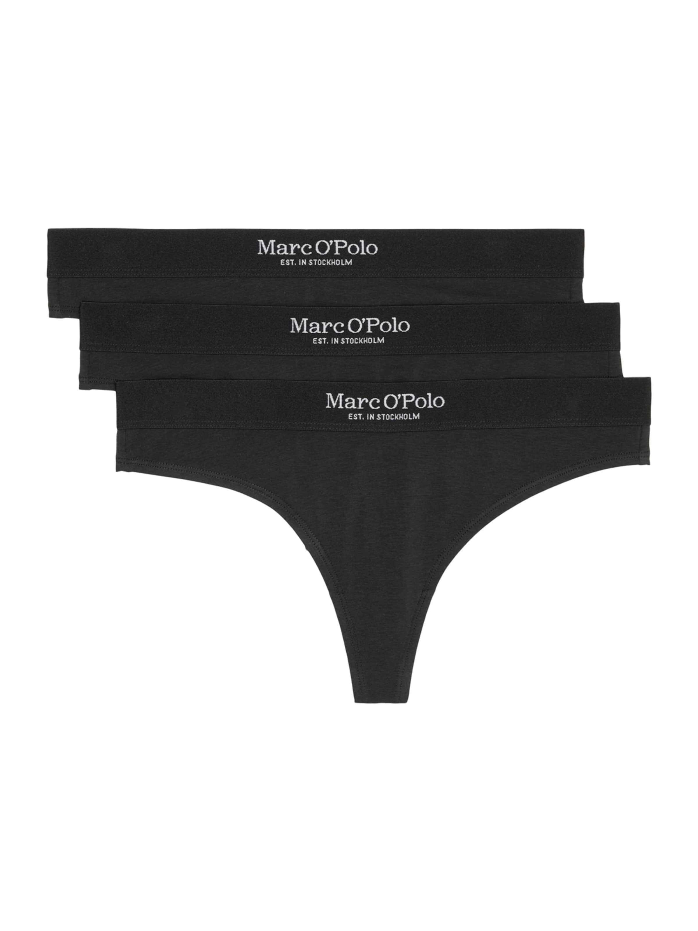 Marc O'Polo String 'Essentials' in Schwarz: Vorderseite