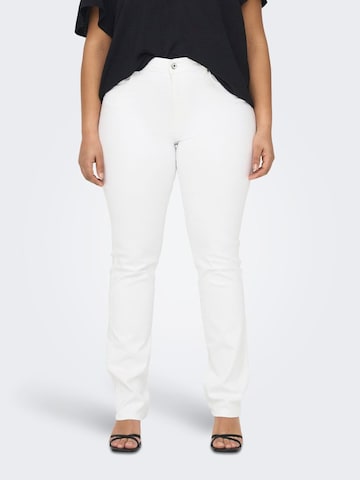 ONLY Carmakoma regular Jeans 'CARAUGUSTA' i hvid: forside
