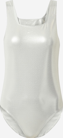 Nike SwimSportski kupaći kostim 'Icon Clash' - srebro boja: prednji dio