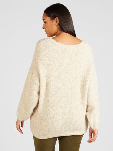 Pull-over 'FIKA' PIECES Curve en beige