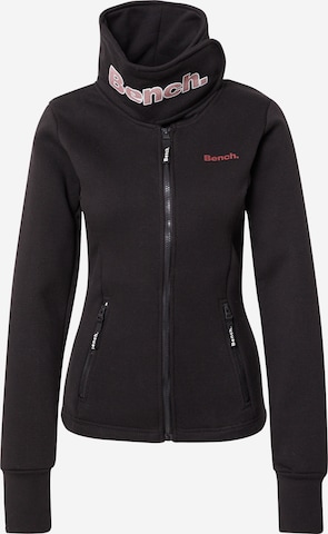 BENCH Sports sweat jacket 'Haylo' in Black: front