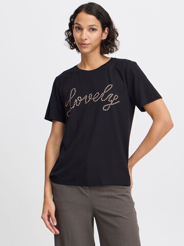 T-shirt 'Lovely ' b.young en noir : devant