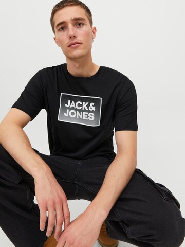 JACK & JONES Koszulka 'STEEL' w kolorze czarny