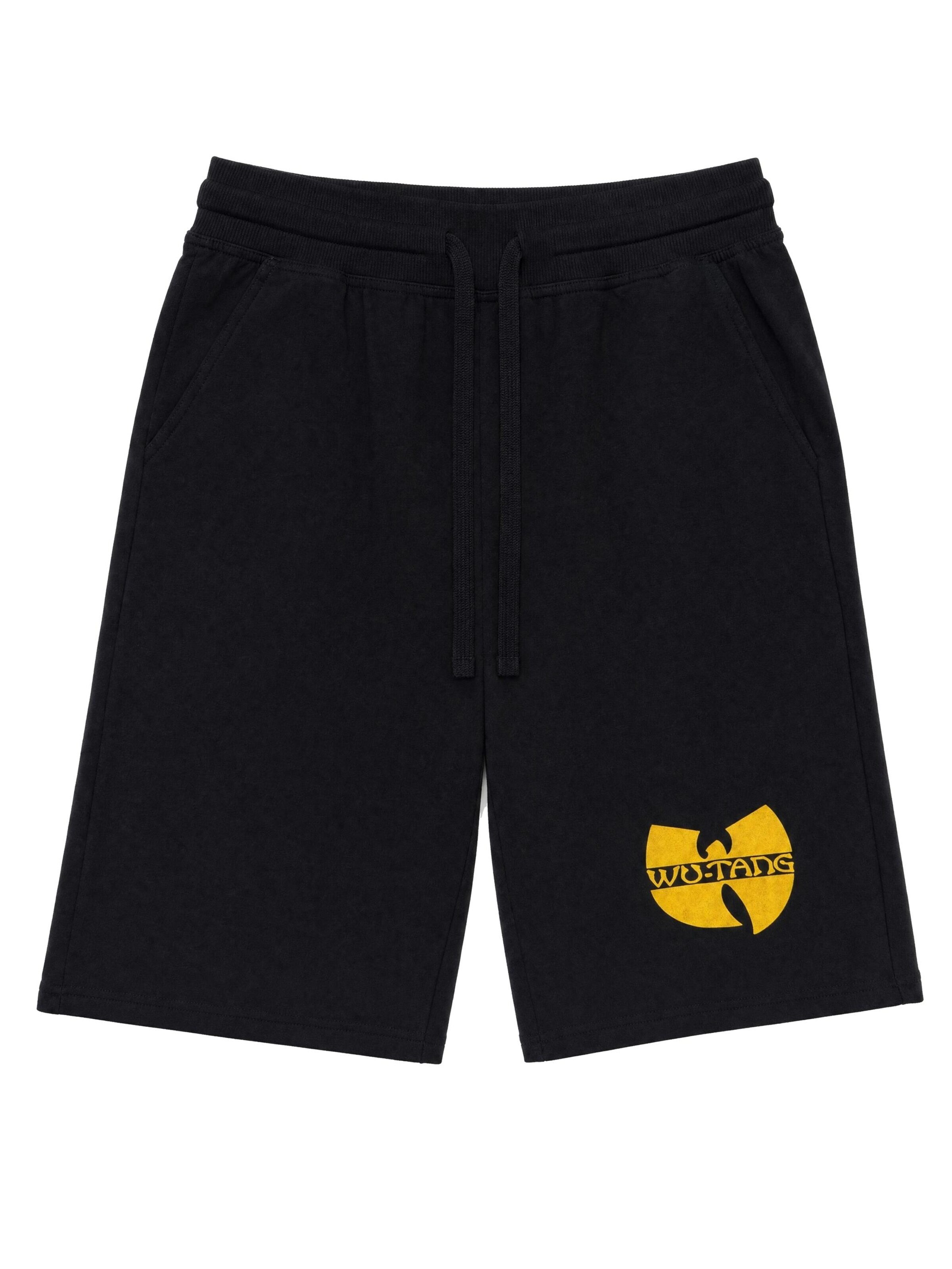 WU Wear Regular Sporthose 'Wu Wear Wu-Tang'‌‌‌ in Schwarz: Vorderseite