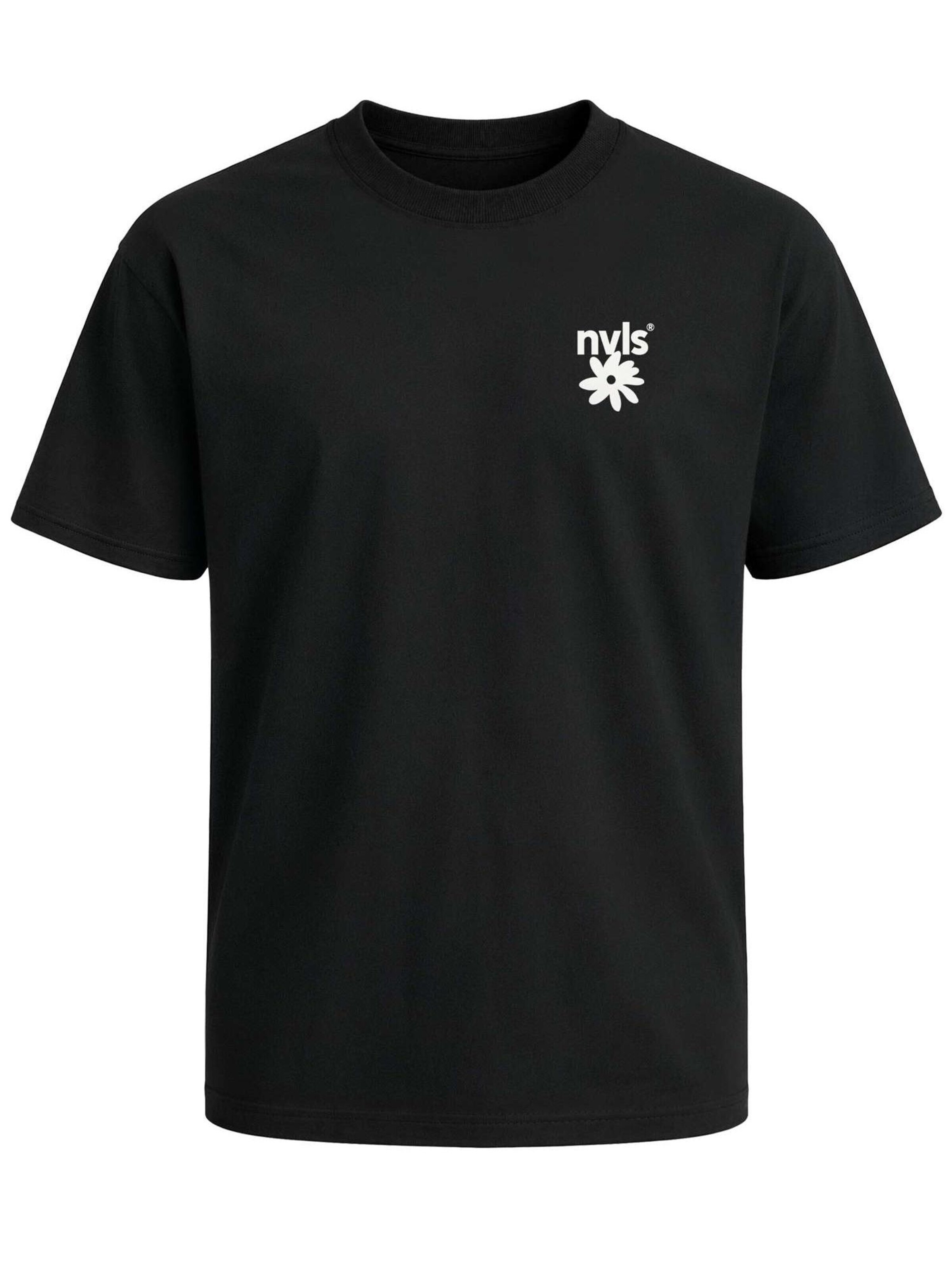 Neverless Shirt 'Artstudio Flowers' in Black: front