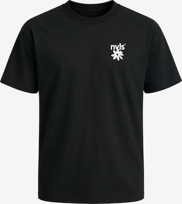 Neverless Shirt 'Artstudio Flowers' in Schwarz: Vorderseite