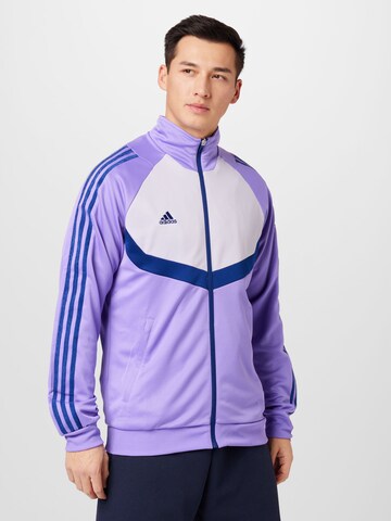 ADIDAS SPORTSWEAR - Casaco de treino em moletão 'Tiro' em roxo: frente