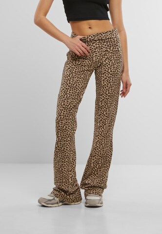 évasé Pantalon DEF en marron