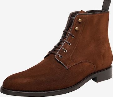 Henry Stevens Veterboots 'Murray' in Bruin: voorkant