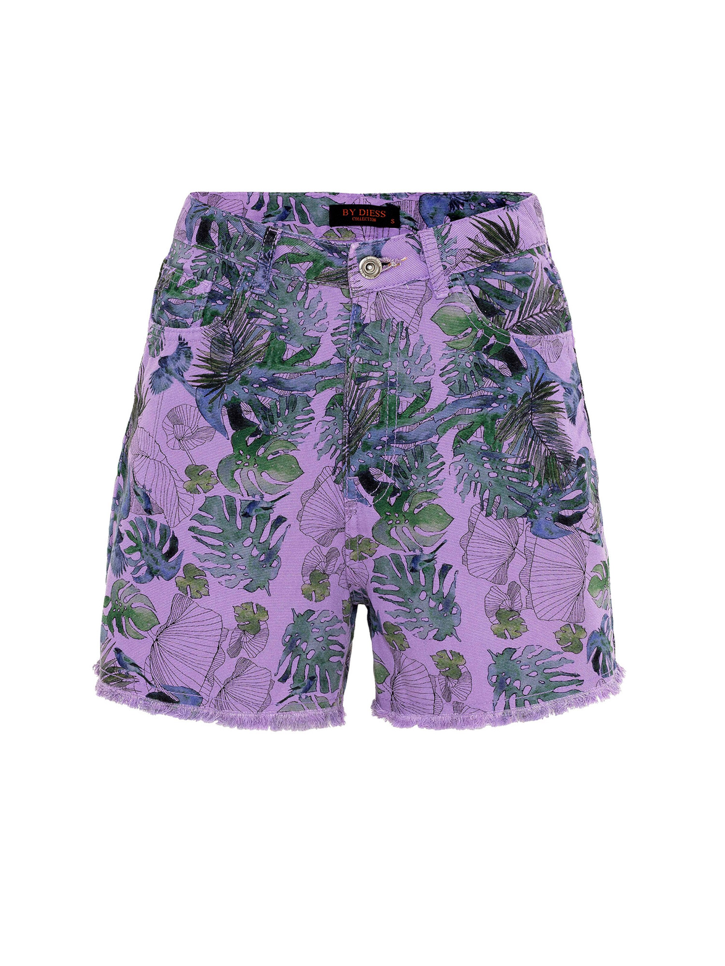 By Diess Collection Regular Trousers in Purple: front