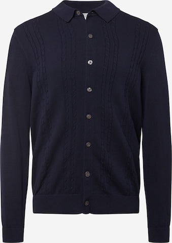 BURTON MENSWEAR LONDON Knit cardigan in Blue: front