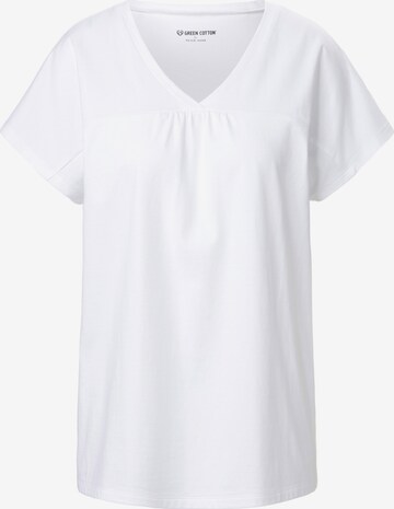 T-shirt Green Cotton en blanc : devant