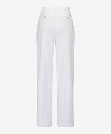 BRAX - Pierna ancha Pantalón plisado 'Maine' en blanco