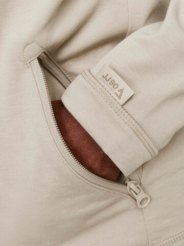 JACK & JONES Zip-Up Hoodie in Beige