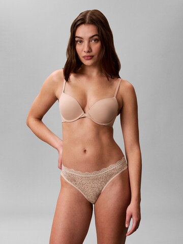 Calvin Klein Underwear String in Brown: front