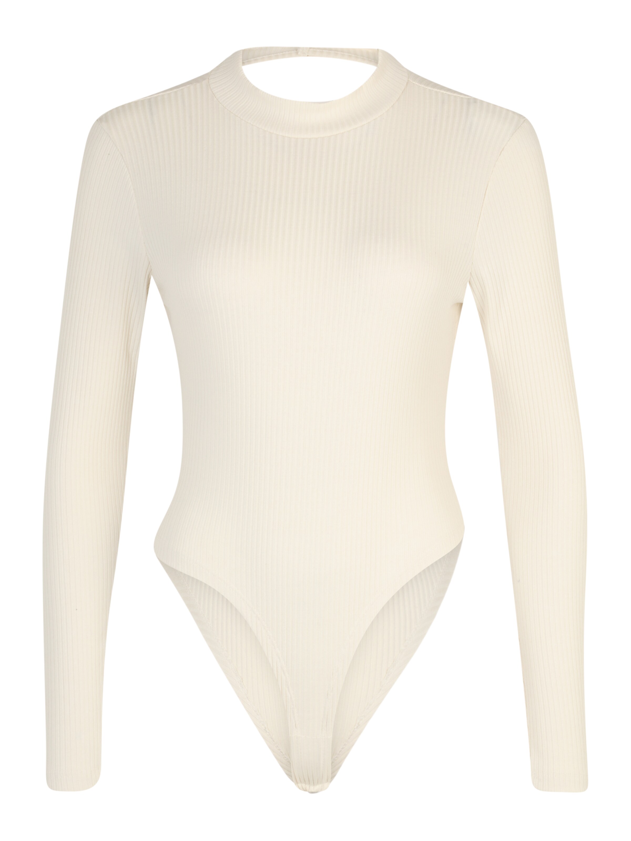 Nasty Gal Petite Shirt bodysuit in Beige: front