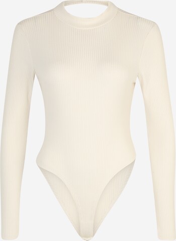 Nasty Gal Petite Shirt body in Beige: voorkant