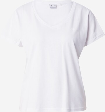 4F Μπλουζάκι σε λευκό: μπροστά