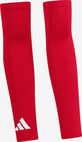 ADIDAS PERFORMANCE - Aquecedor de braços em vermelho: frente