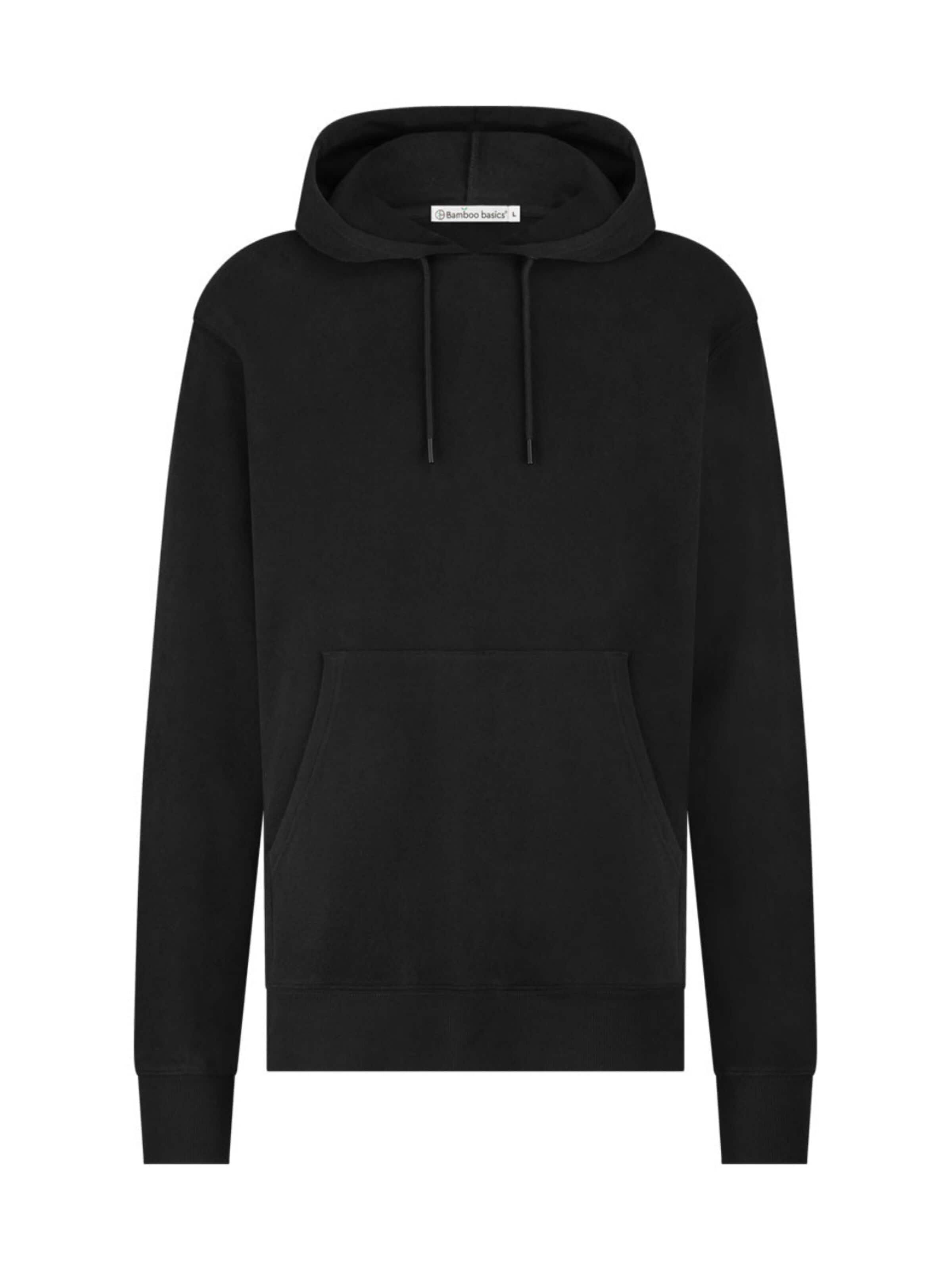 Bamboo basics Sweatshirt 'Lounge hoodie Boas' in Zwart: voorkant