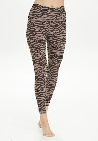 Athlecia Regular Workout Pants 'Luvelia' in Brown: front