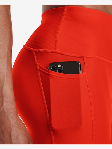 UNDER ARMOUR Skinny Workout Pants in Red