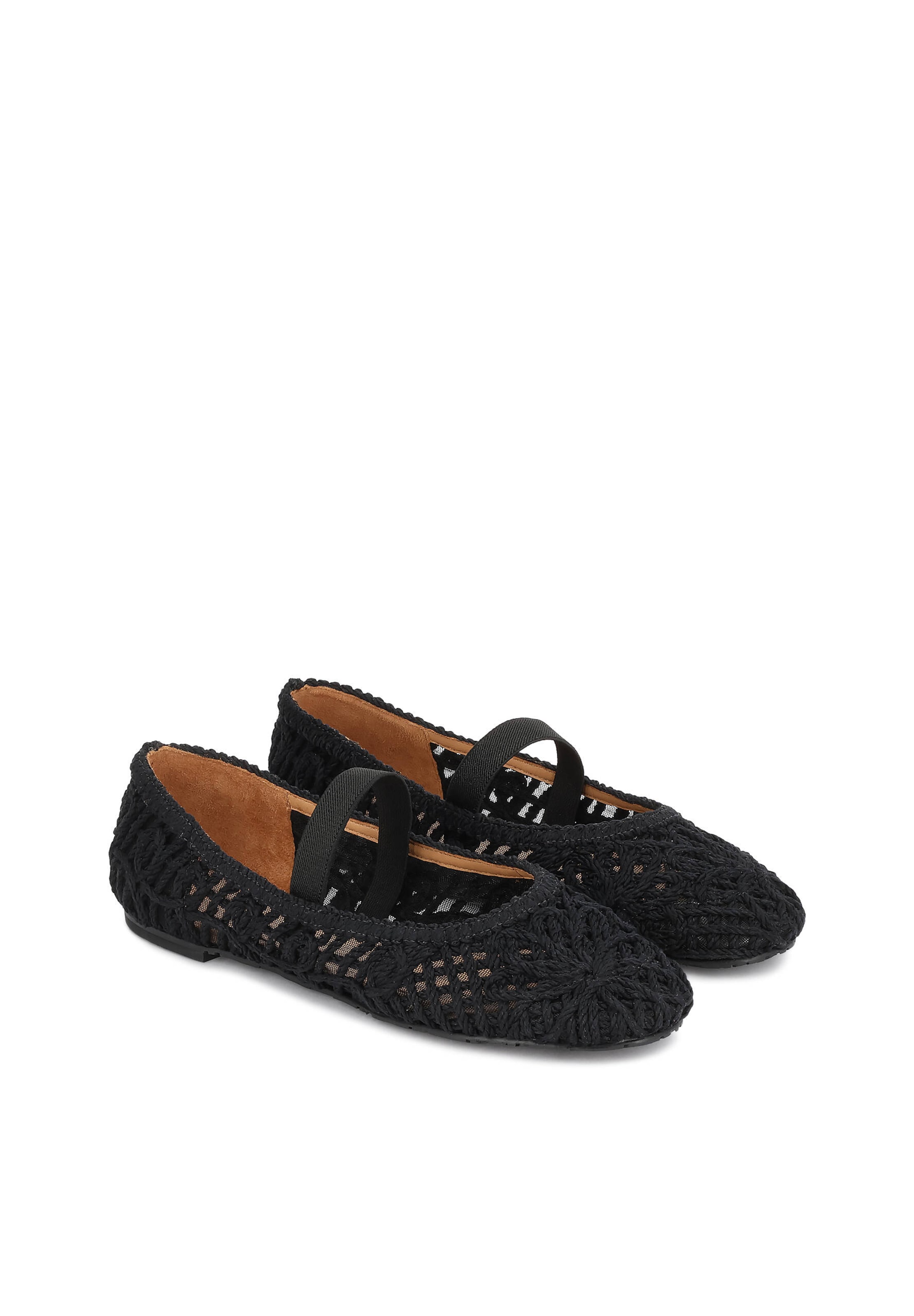 Ballerines à lanières Kazar en noir