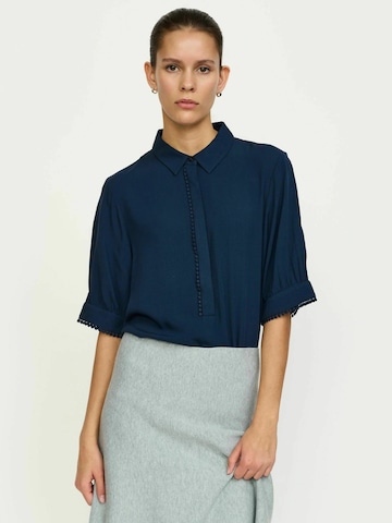 T-shirt ' SREbba ' Soft Rebels en bleu : devant