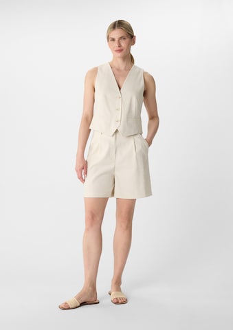 COMMA Loosefit Bandplooibroek in Beige: voorkant