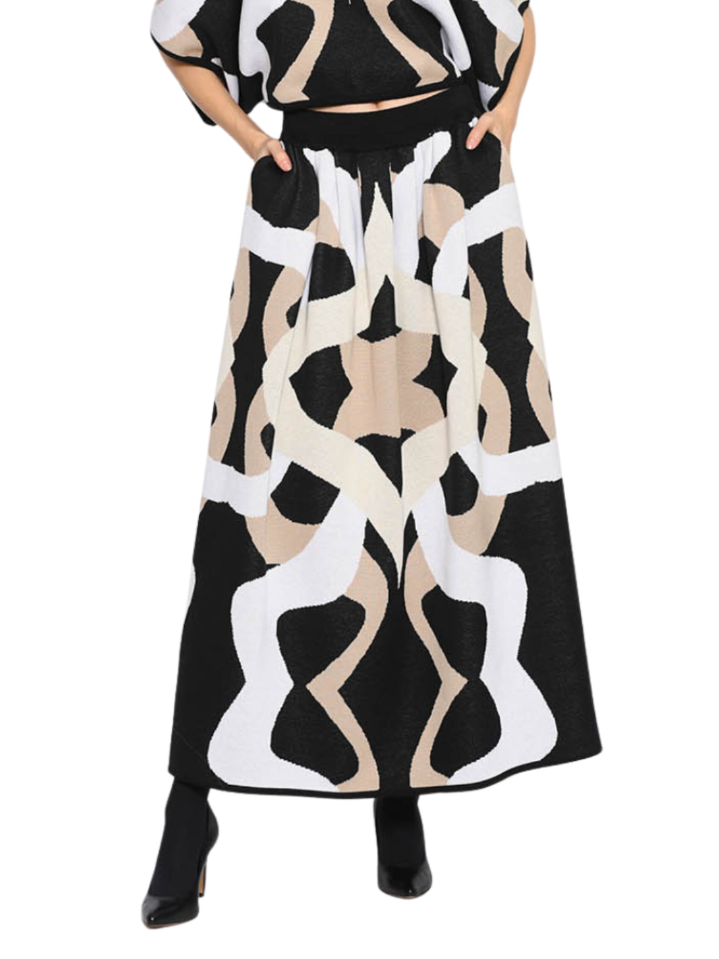 Csillag Zsuzsi - Falda 'Dreamgate Ruffled Pocket' en negro