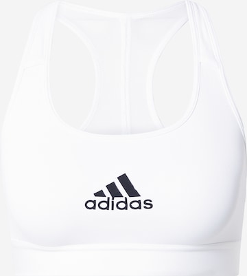 ADIDAS SPORTSWEAR Bralette Sports Bra 'Powerreact Medium-Support' in White: front