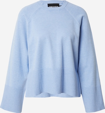 PIECES Sweater 'MADE' in Blue: front