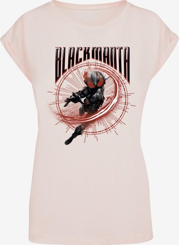 ABSOLUTE CULT Shirt 'Aquaman - Manta Circle' in Pink: front