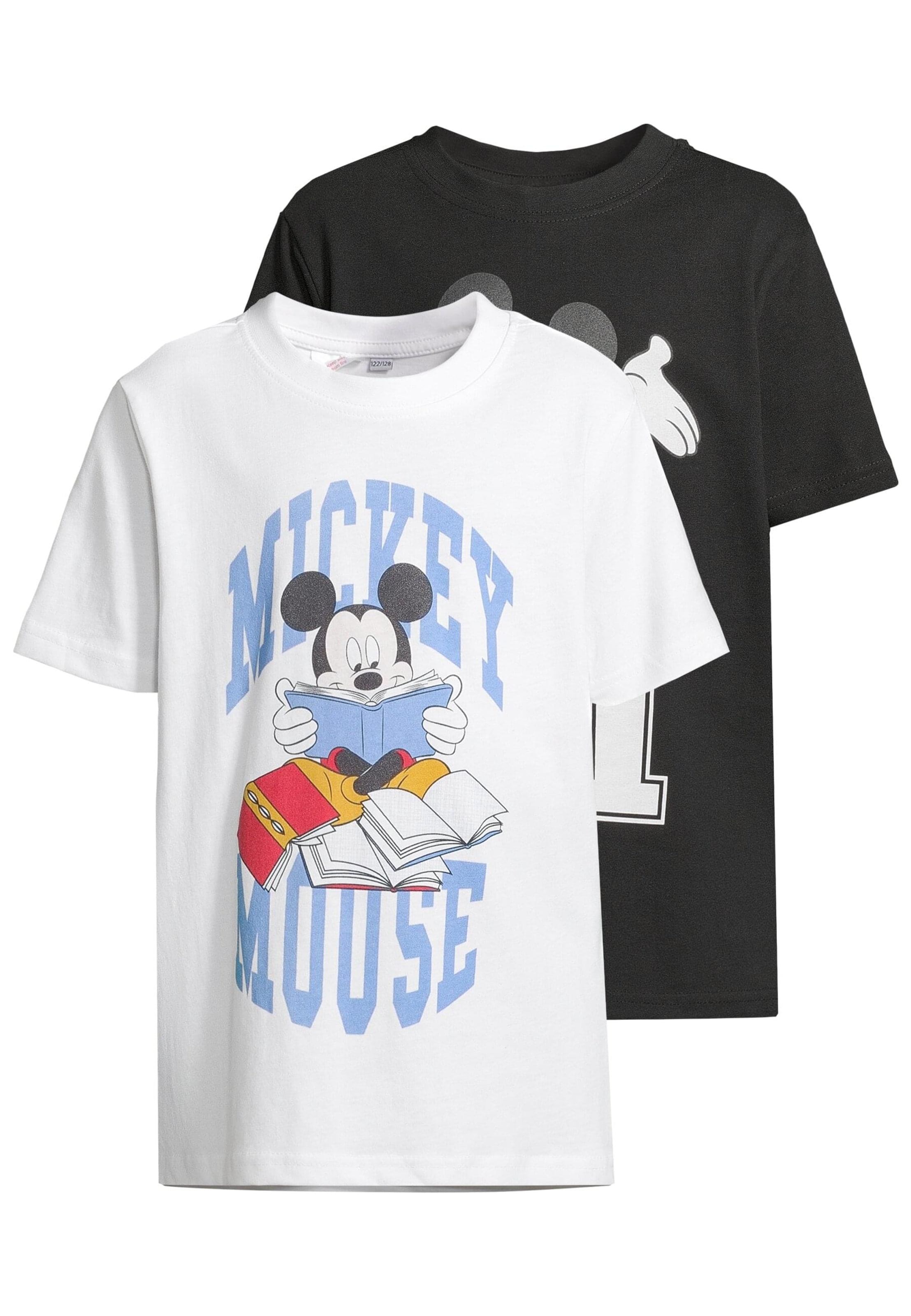 T-Shirt 'Mickey Mouse' Mister Tee en noir : devant