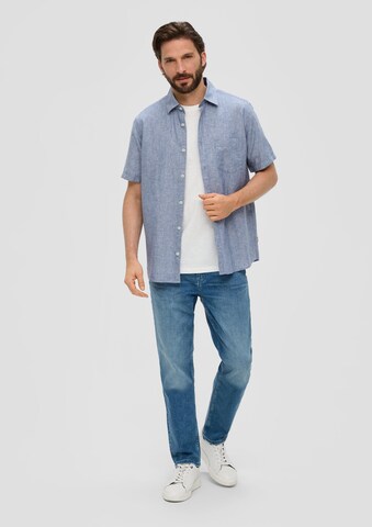 s.Oliver Regular fit Button Up Shirt in Blue