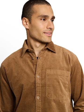 TOM TAILOR DENIM Regular fit Overhemd in Bruin