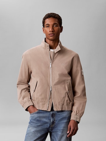 Calvin Klein Jeans Tussenjas in Beige: voorkant