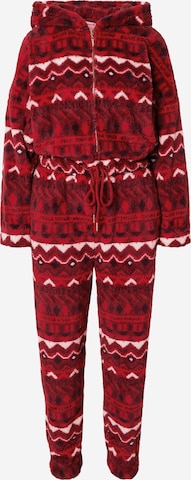 Hunkemöller Jumpsuit 'Fairisle' in Rood: voorkant