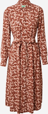 Robe-chemise UNITED COLORS OF BENETTON en marron : devant