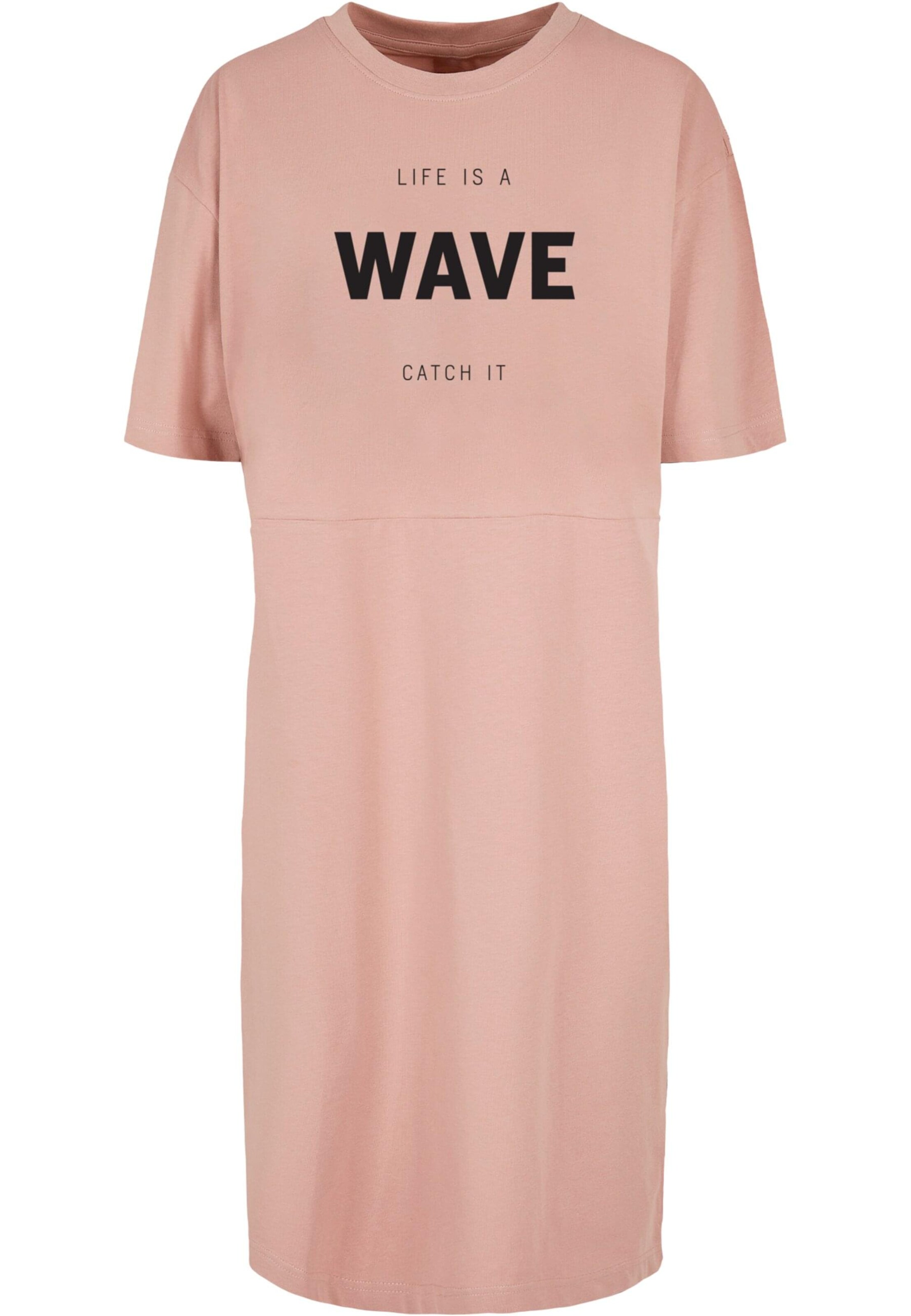 Merchcode Kleid 'Summer - Life is a wave' in Pink: Vorderseite