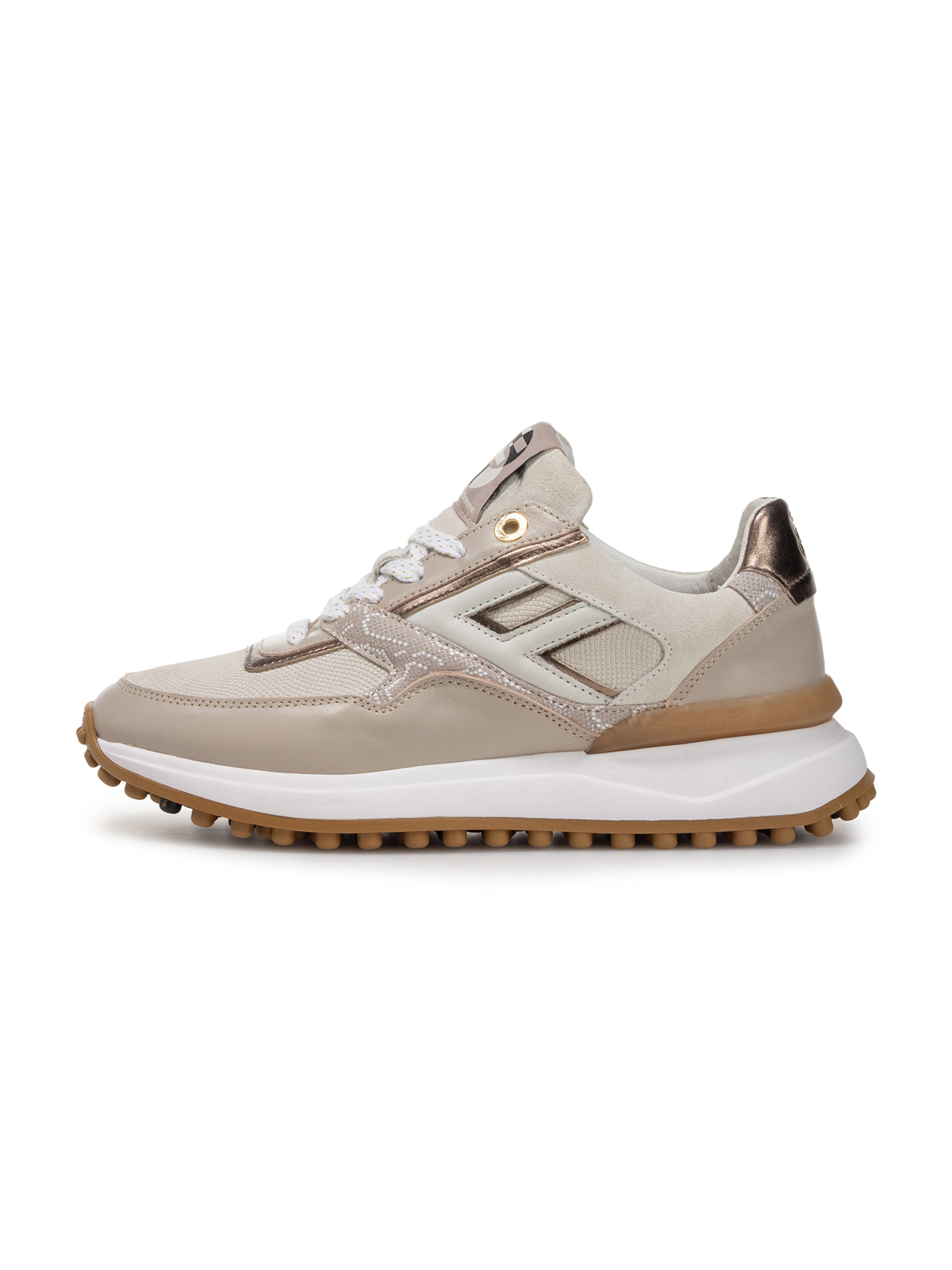 Sneaker bassa 'Noppi 52' di Floris van Bommel in beige: frontale