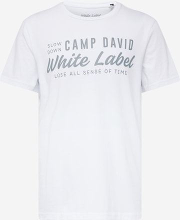 T-Shirt CAMP DAVID en blanc : devant