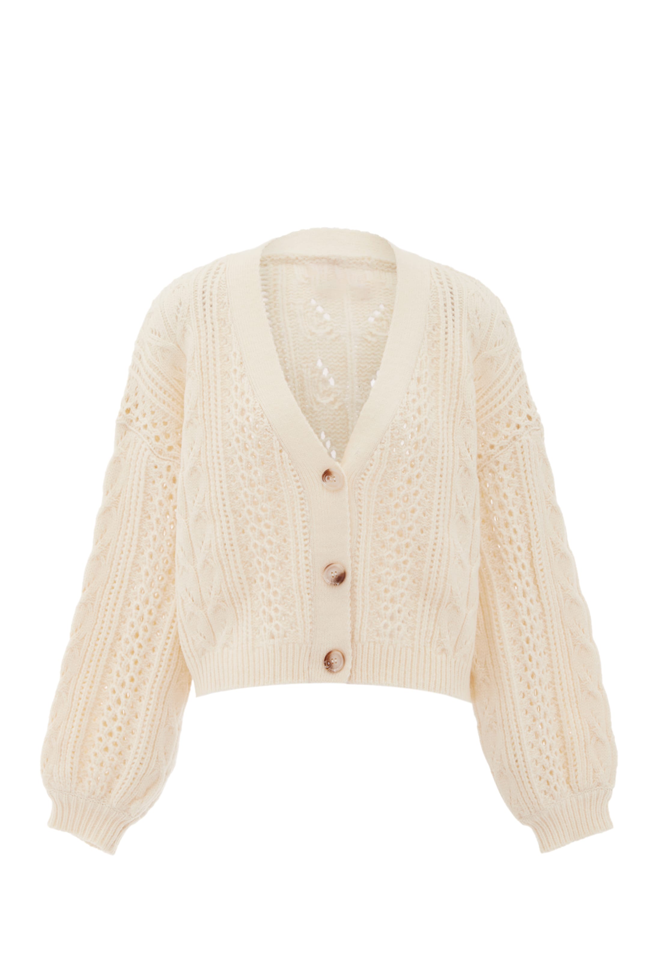 aleva Вязаная кофта в Бежевый: спереди