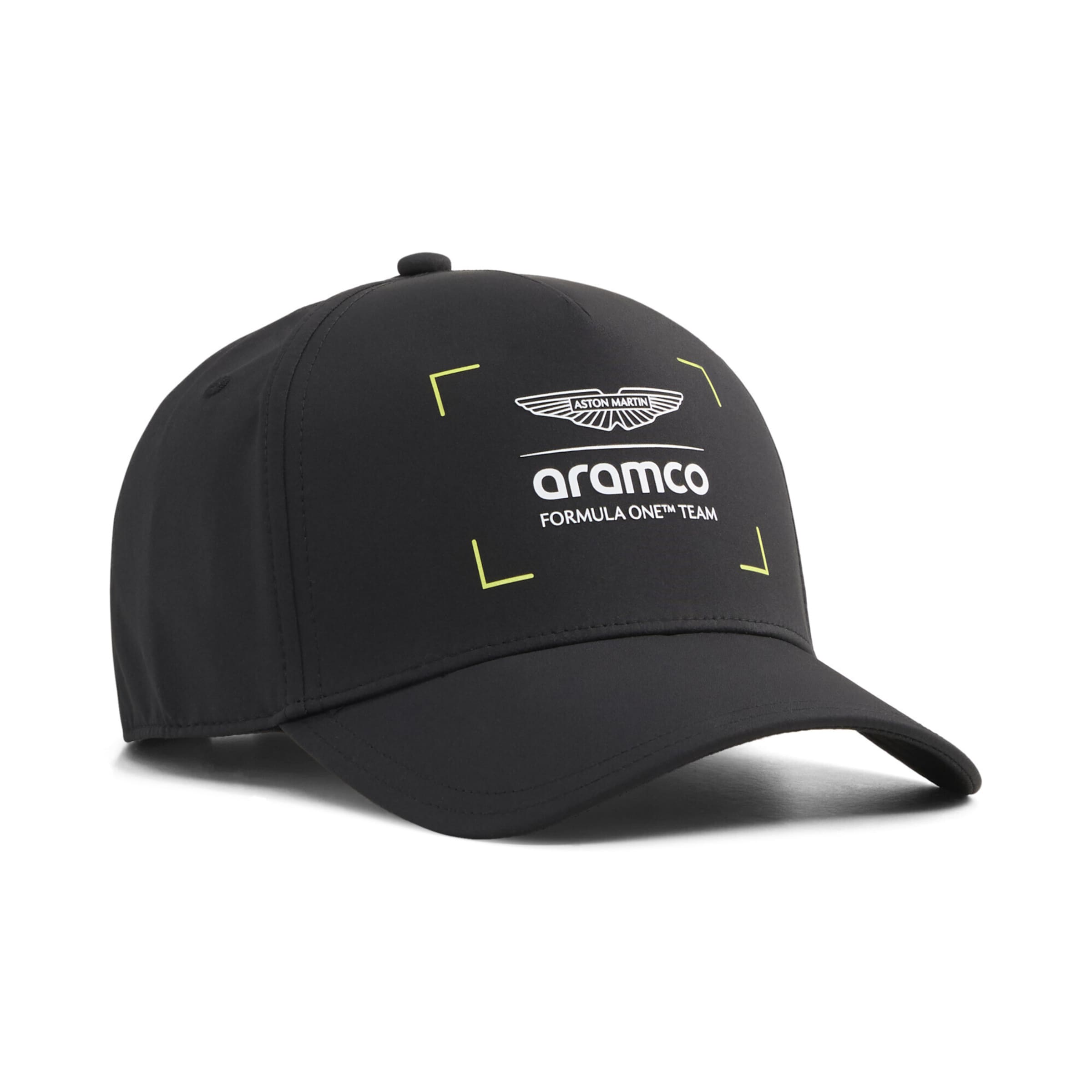 PUMA Sports cap 'PUMA x ASTON MARTIN ARAMCO F1® TEAM' in Black: front