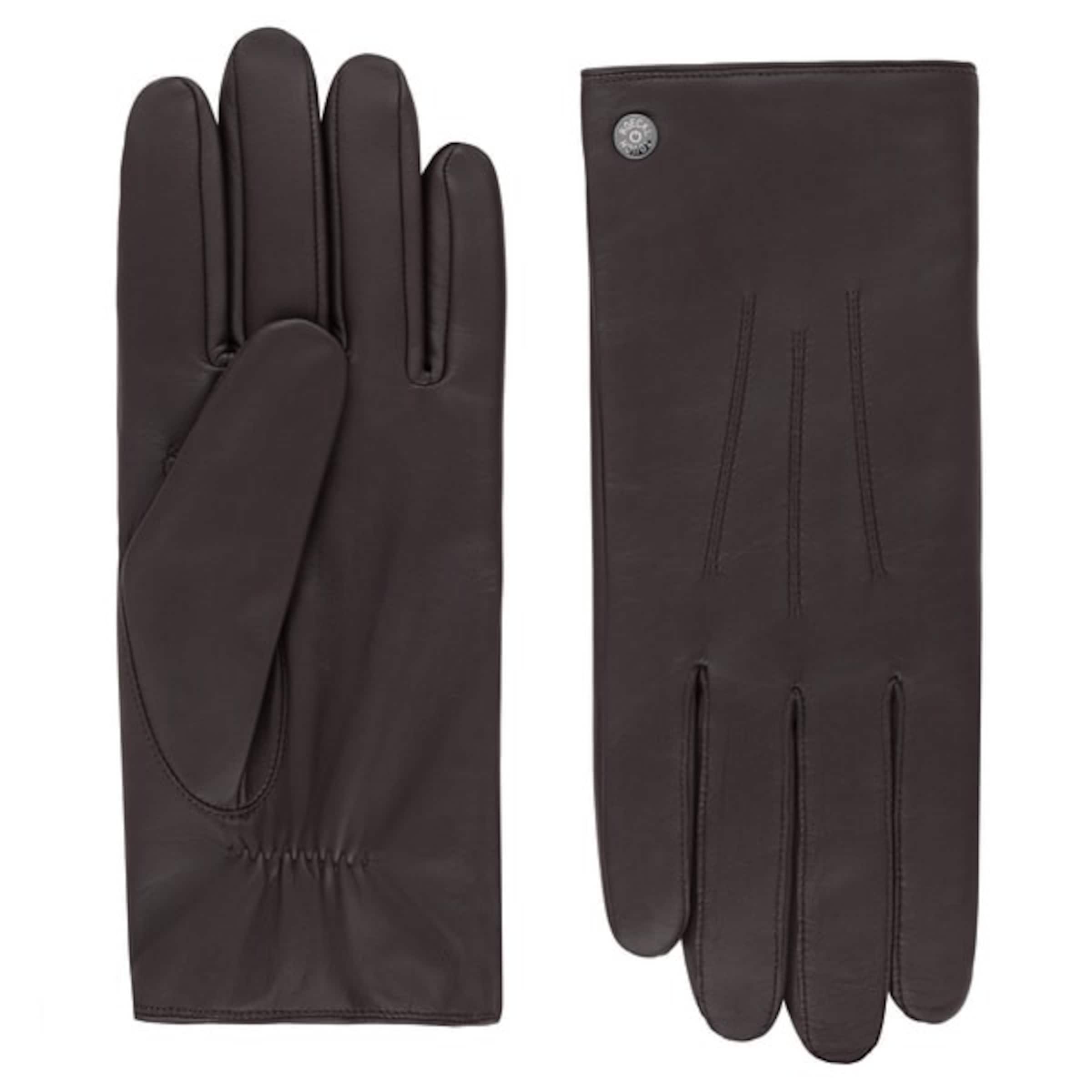 Roeckl Full Finger Gloves 'COBURG TOUCH' in Brown: front