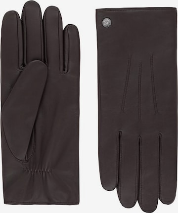 Roeckl Full Finger Gloves 'COBURG TOUCH' in Brown: front